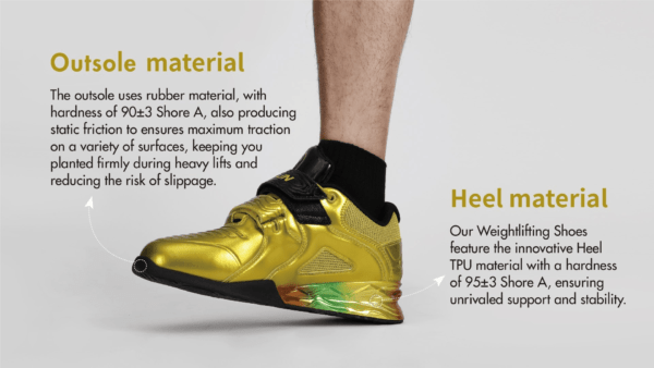 LUXIAOJUN Weightlifting Shoes Golden - Image 5